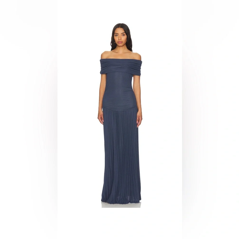 REVOLVE One-Shoulder Navy Maxi Dress - Picture 2 of 2